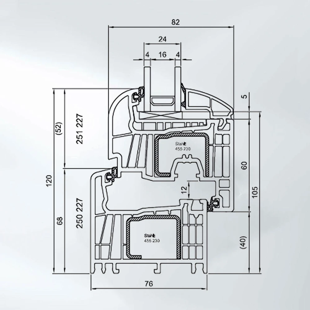 Sistem ferestre din PVC cu 5 camere de izolare, Salamander, Streamline SL76