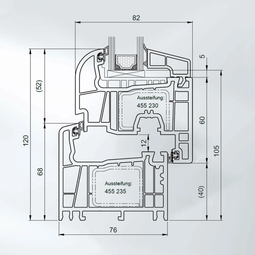 Sistem ferestre din PVC cu 7 camere de izolare, Salamander, Streamline SL76